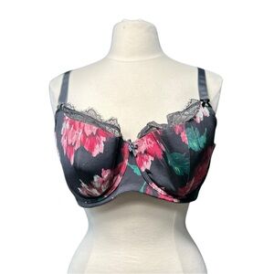 CACIQUE by HOP LUN underwire floral 42DDD bra NWOT